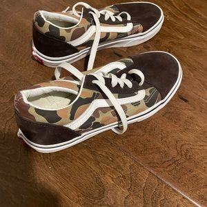 Vans camo sneakers.  Woman's size 6.5 or boys size 5.  Never been worn.